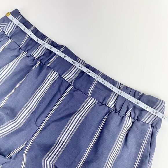 Lane Bryant high rise cropped pinstripe linen lightweight pants 20 - Picture 9 of 11